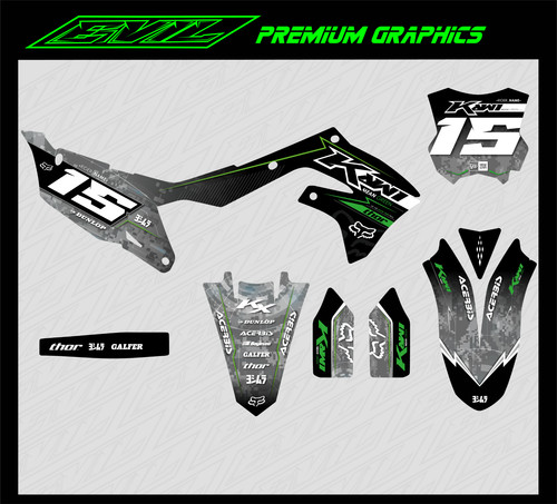 Kawasaki motocross grafica - motocross,