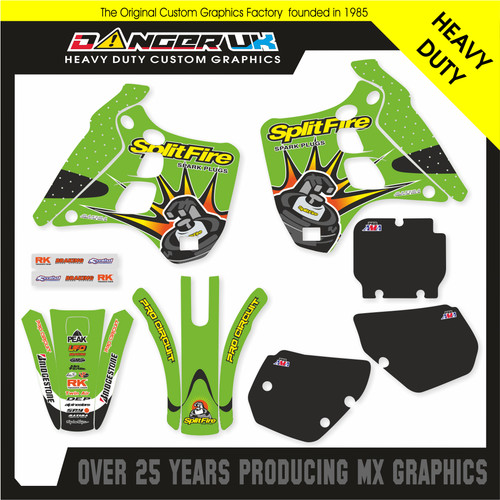 Kit adesivi grafica kawasaki - adesivi,
