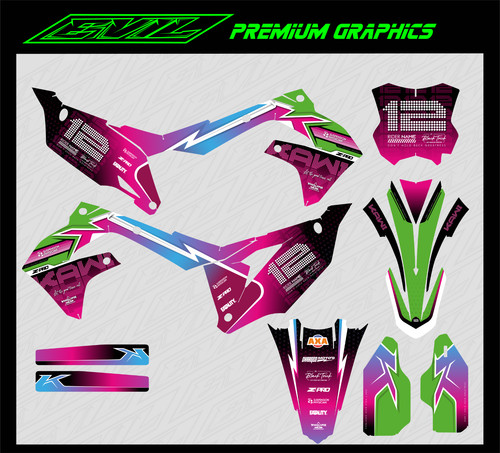 Kawasaki motocross grafica - kawasaki,